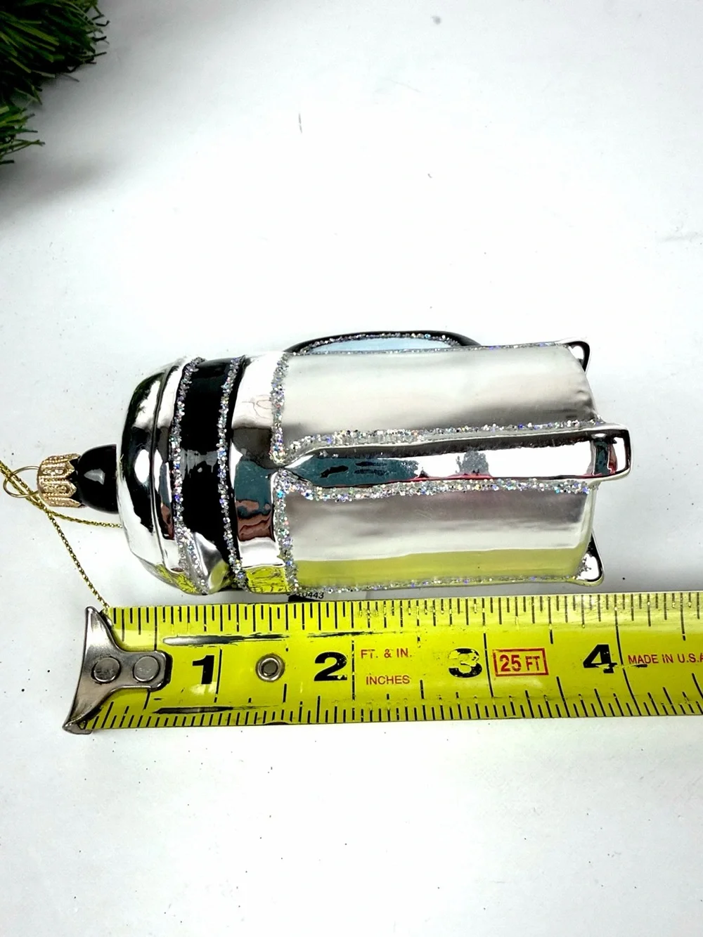 Glass Christmas Ornament French Press Coffee Maker made in Poland Sur La Table